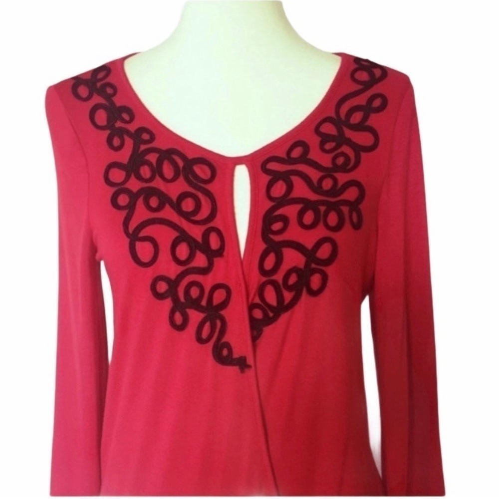 Cable & Gauge Blouse Embroidery Black Trim Ref Size S - Picture 3 of 6